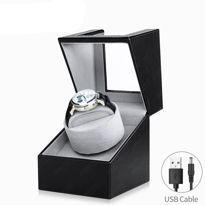 Single Watch Winder – Leather Box with 2 Modes | CHRONVAULT™