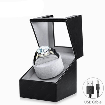 Single Watch Winder – Leather Box with 2 Modes | CHRONVAULT™