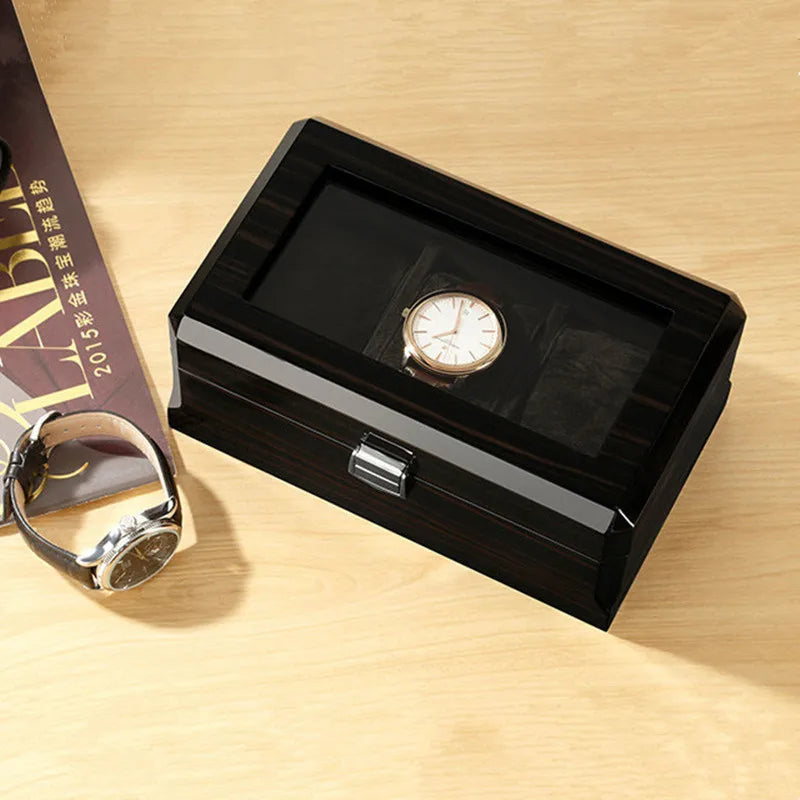 3-Slot Luxury Wood Watch Box – Glass Display Case | CHRONVAULT™