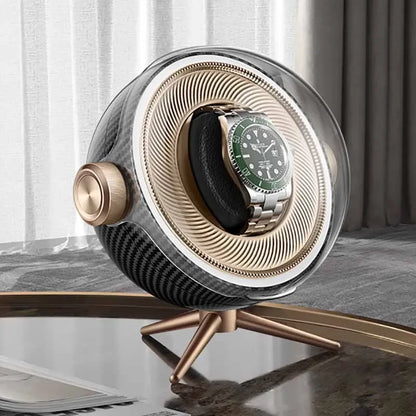 Watch Winder with LED & Anti-Magnetic Shielding – Silent Rotation | CHRONVAULT™