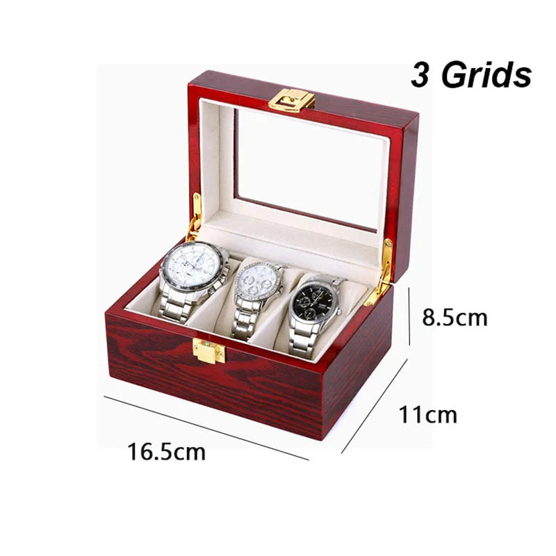 3-Slot Wooden Watch Box | CHRONVAULT™