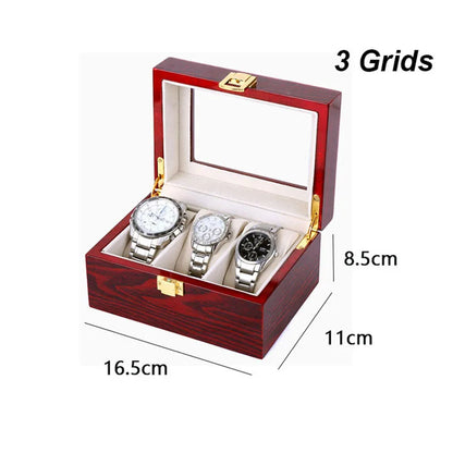 3-Slot Wooden Watch Box | CHRONVAULT™