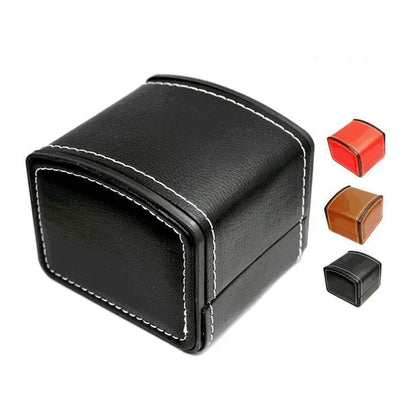 Portable Leather Watch Box – Single Slot Travel Organizer | CHRONVAULT™