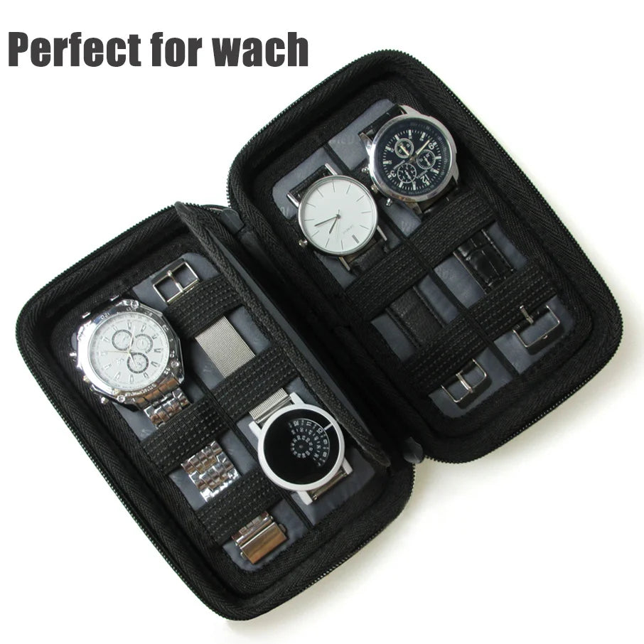 4-Slot Waterproof EVA Watch Case – Hard Shell Travel Organizer | CHRONVAULT™