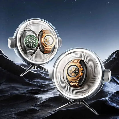 Dual Watch Winder with LED – Silent Rotation | CHRONVAULT™