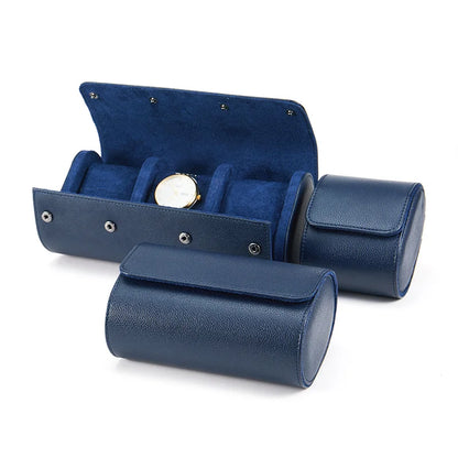Embers Leather Watch Roll – 3 Slot Travel Pouch | CHRONVAULT™