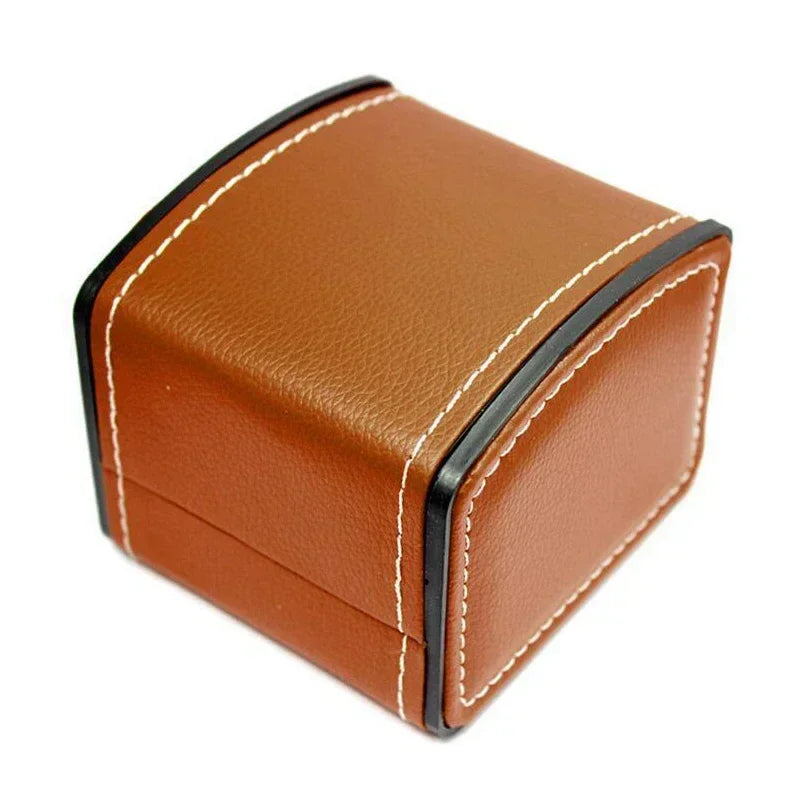 Portable Leather Watch Box – Single Slot Travel Organizer | CHRONVAULT™