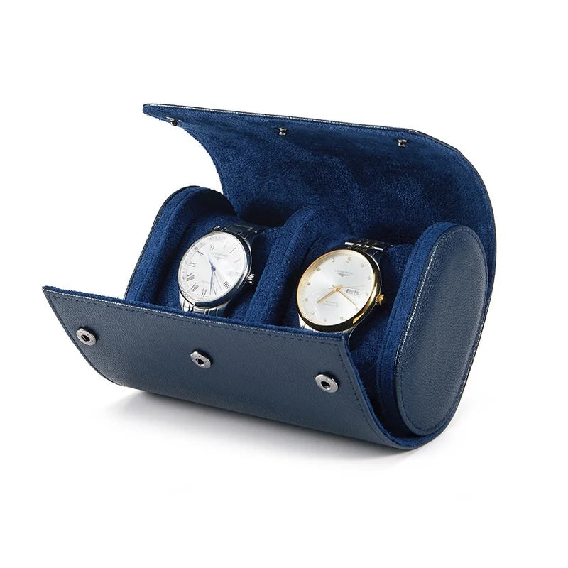Embers Leather Watch Roll – 2 Slot Travel Pouch | CHRONVAULT™