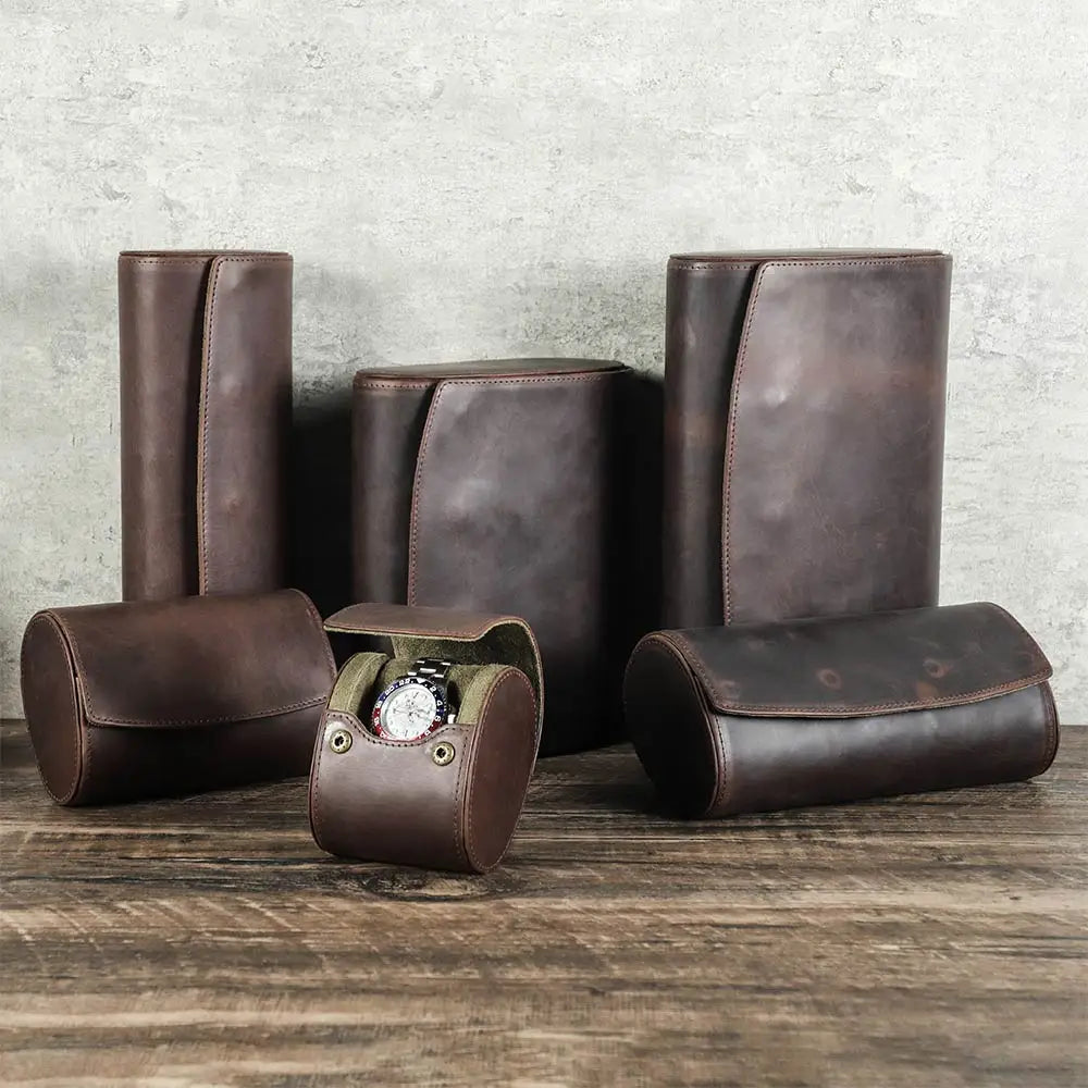 2-Slot Leather Watch box | CHRONVAULT™