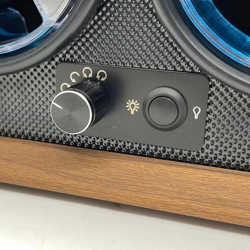Wooden Watch Winder for two watches  – Silent Dual Motor  | CHRONVAULT™