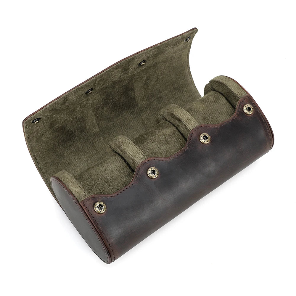 3-Slot Leather Watch box | CHRONVAULT™