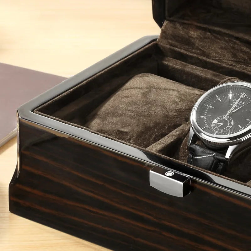 3-Slot Luxury Wood Watch Box – Glass Display Case | CHRONVAULT™