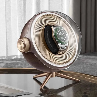 Watch Winder with LED & Anti-Magnetic Shielding – Silent Rotation | CHRONVAULT™