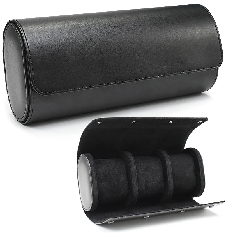 Embers Leather Watch Roll – 3 Slot Travel Pouch | CHRONVAULT™