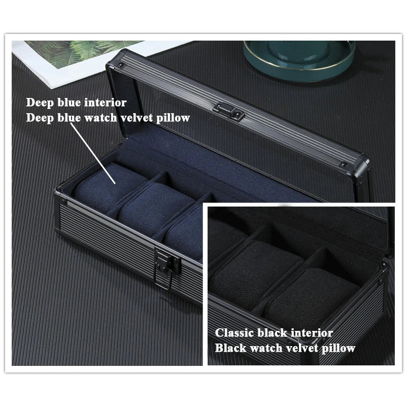 5-Slot Aluminum Watch Box – High-End Modular Display Case | CHRONVAULT™