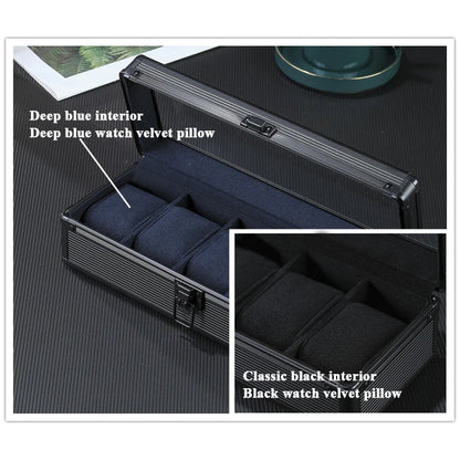 5-Slot Aluminum Watch Box – High-End Modular Display Case | CHRONVAULT™