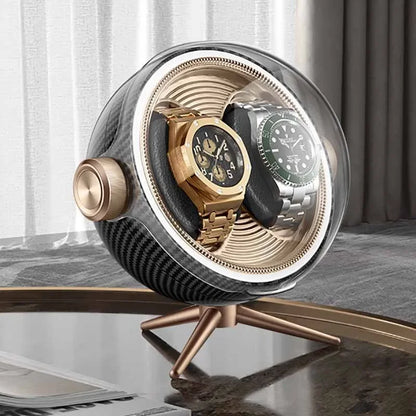 Dual Watch Winder with LED – Silent Rotation | CHRONVAULT™