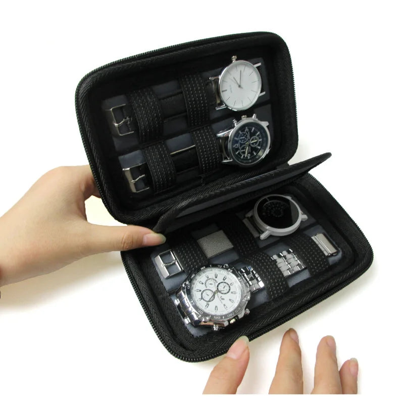 4-Slot Waterproof EVA Watch Case – Hard Shell Travel Organizer | CHRONVAULT™