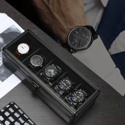 5-Slot Aluminum Watch Box – High-End Modular Display Case | CHRONVAULT™