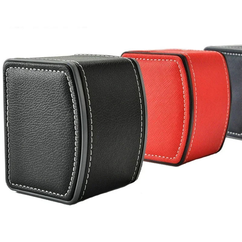 Portable Leather Watch Box – Single Slot Travel Organizer | CHRONVAULT™