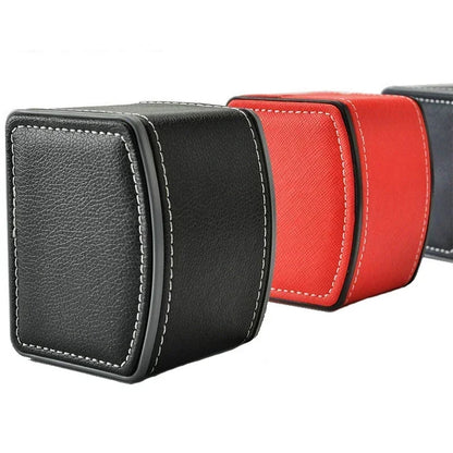Portable Leather Watch Box – Single Slot Travel Organizer | CHRONVAULT™