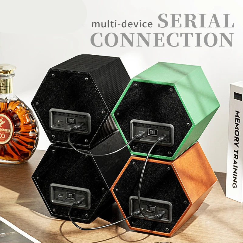 Hexagon Watch Winder – Leather Silent Box | CHRONVAULT™