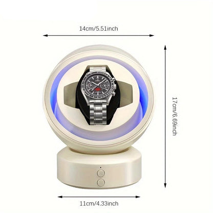 Watch Winder with LED Light – Space Capsule Design, Silent Motor | CHRONVAULT™