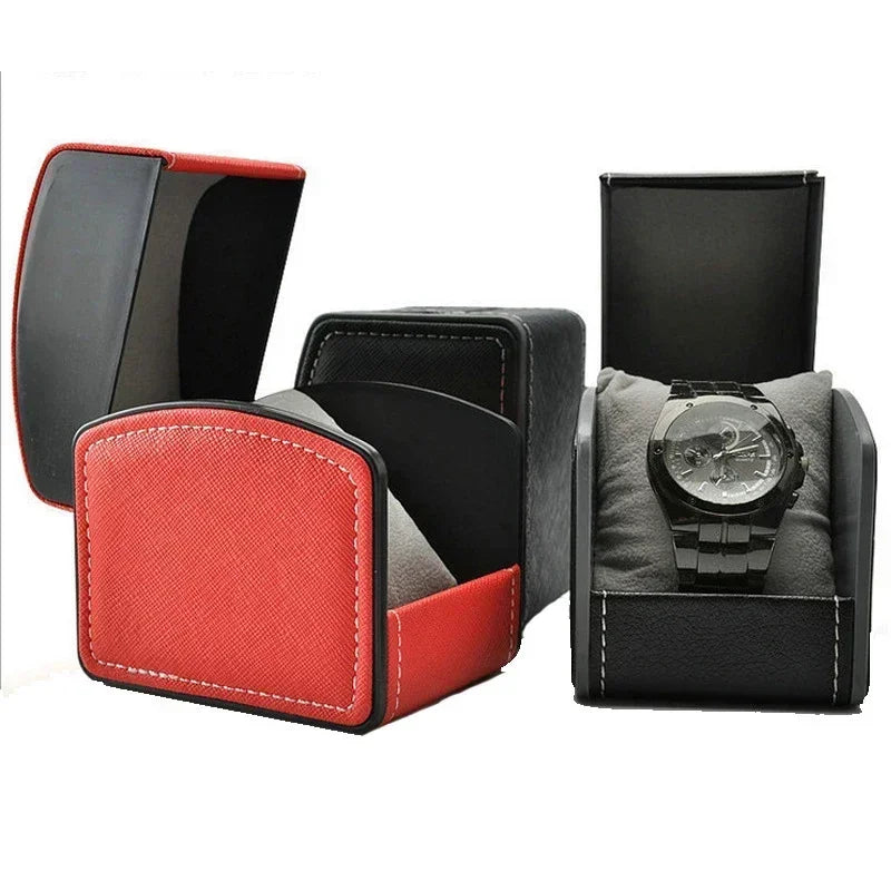 Portable Leather Watch Box – Single Slot Travel Organizer | CHRONVAULT™