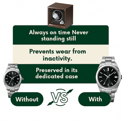 Wood Single Watch Winder Box – Automatic Silent Motor | ChronVault™