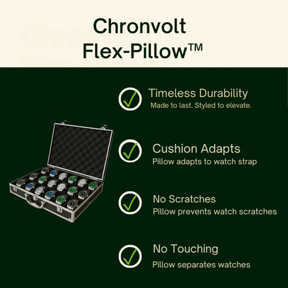 18-Slots Aluminum Travel Watch Box | ChronVault™