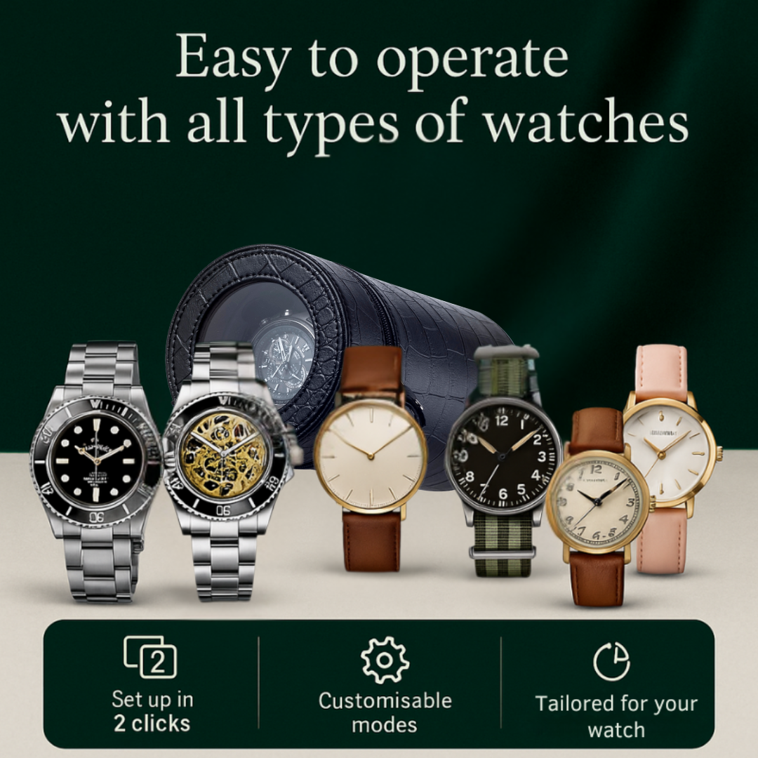 Portable Single Watch Winder – Silent Automatic Motor | ChronVault™