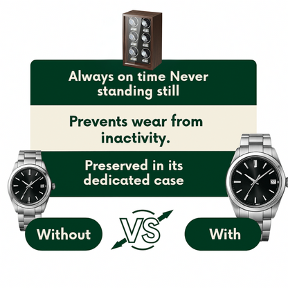 Wood 6 Watch Winder Box – Automatic Silent Motor | ChronVault™