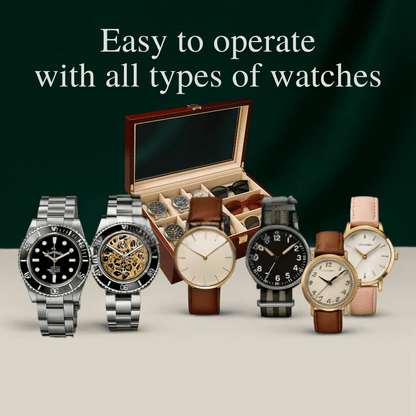 Watch Box with Glass Lid – 6 Watches & 3 Sunglasses Organizer | CHRONVAULT™