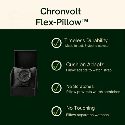 Portable Leather Watch Box – Single Slot Travel Organizer | CHRONVAULT™