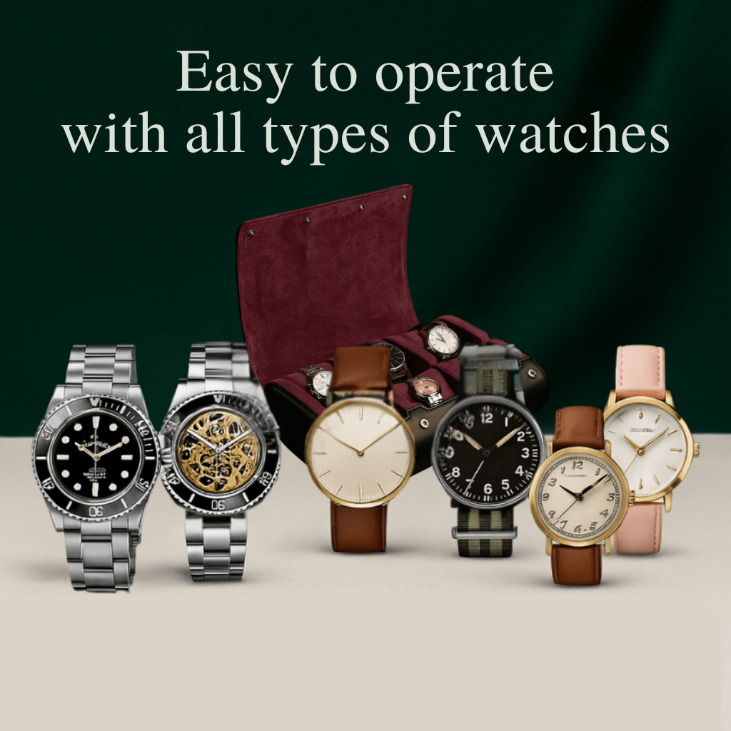 6-Slot Leather Watch Roll  | CHRONVAULT™