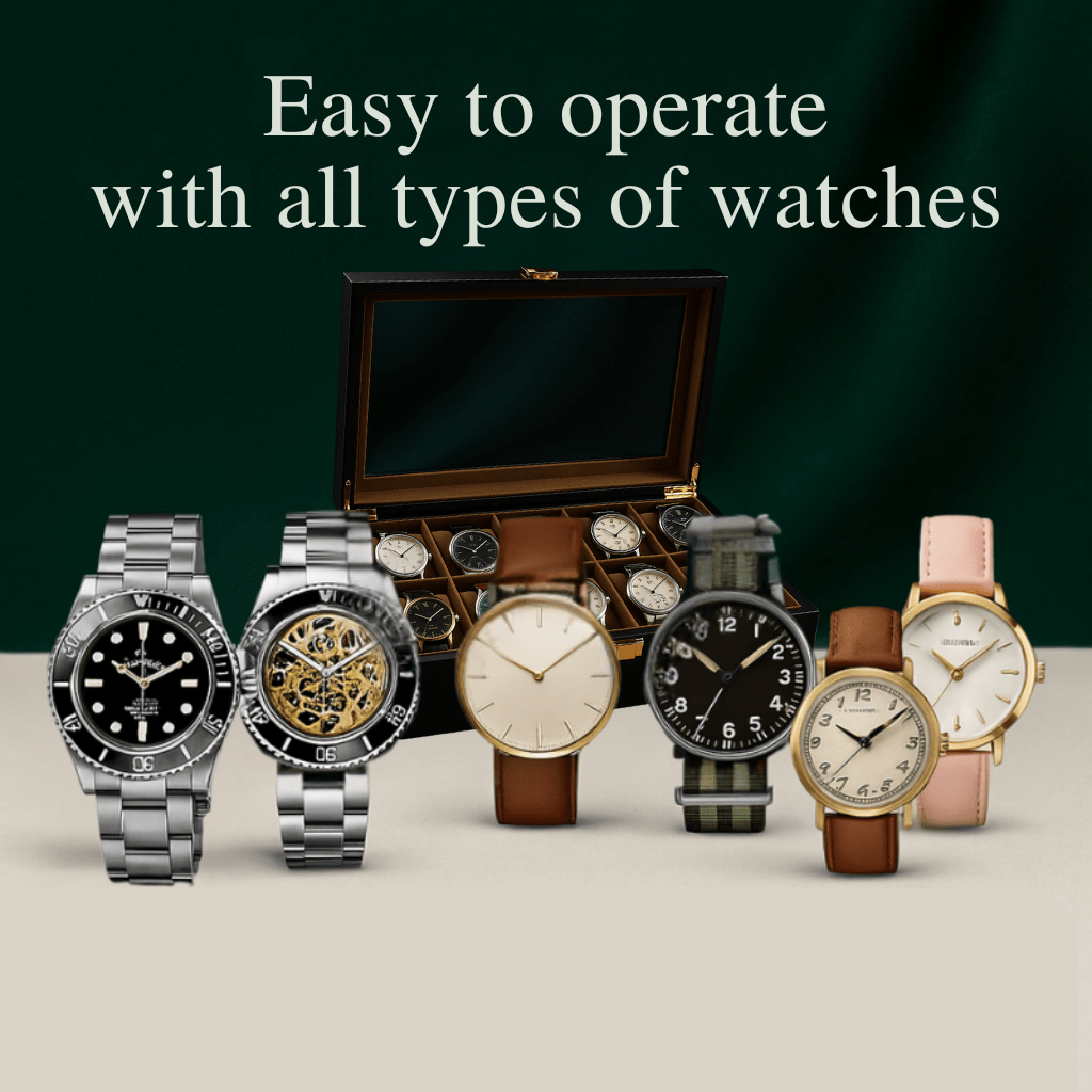 12-Slot Wooden Watch Box with Glass Display Lid | CHRONVAULT™