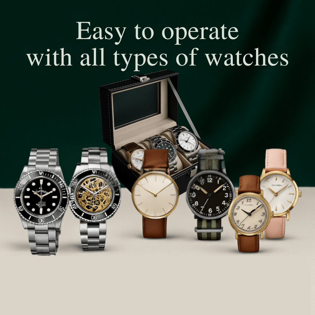 3-Slot  Leather Watch Box  lightweight  Design | CHRONVAULT™