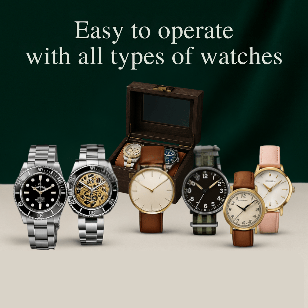 Wood Watch Box – 2 Slot Glass Display Case | CHRONVAULT™