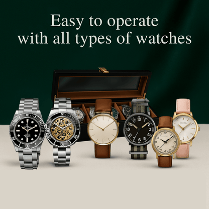 6-Slot Wooden Watch Box with Glass Display Lid | CHRONVAULT™