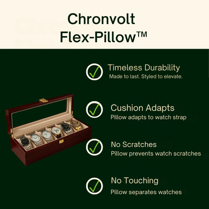 6-Slot Wooden Watch Box | CHRONVAULT™