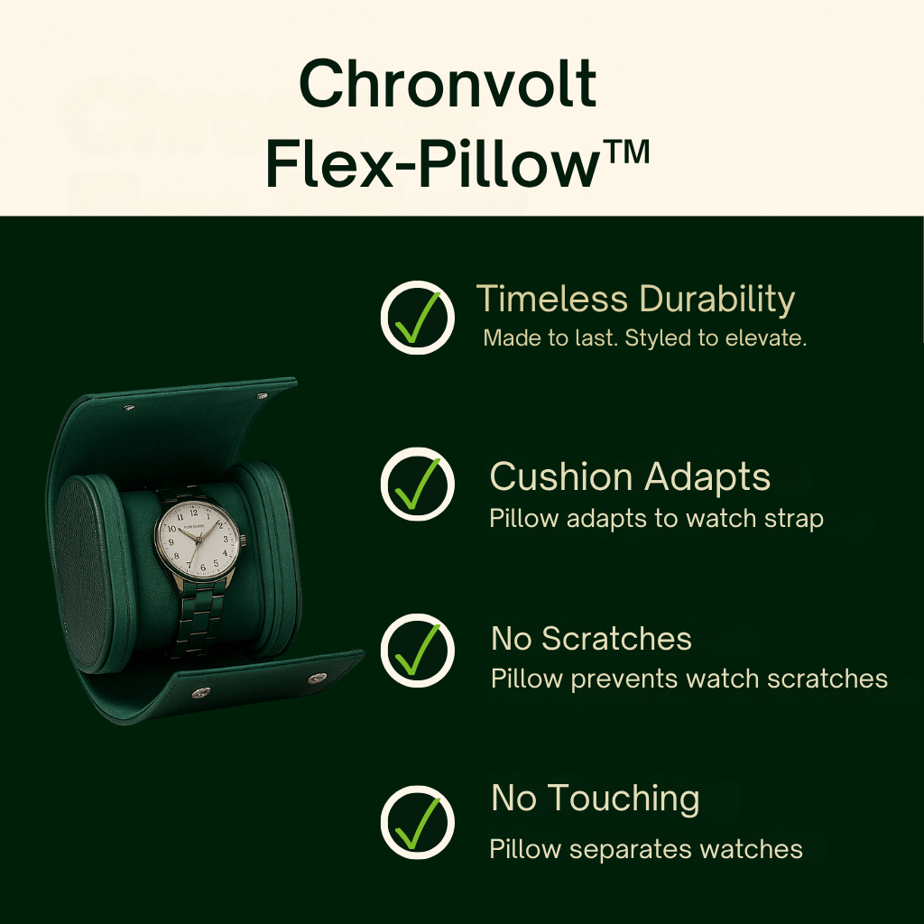 1-Slot Leather Watch Roll | CHRONVAULT™