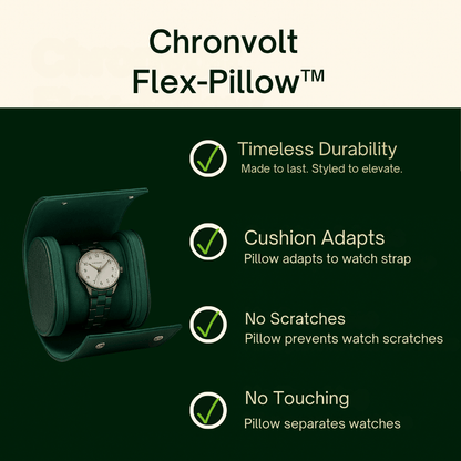 1-Slot Leather Watch Roll | CHRONVAULT™