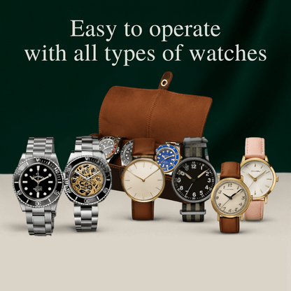 Luxury Leather Watch Roll – 3 Slot CHRONVAULT™
