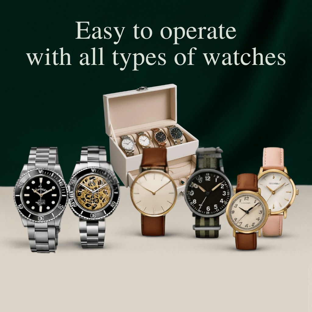 4-Slot Leather Watch Box with Jewelry Drawer | CHRONVAULT™