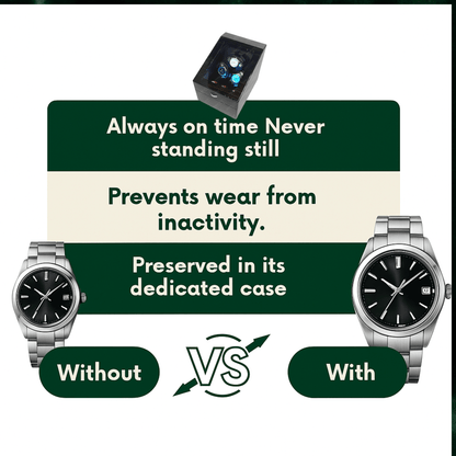 Wooden Watch Winder 3+3 – Automatic Multi-Rotation Display Box | CHRONVAULT™