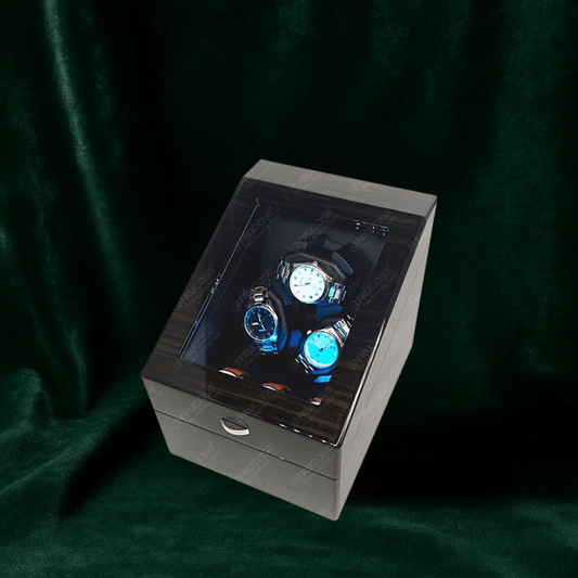Wooden Watch Winder 3+3 – Automatic Multi-Rotation Display Box | CHRONVAULT™