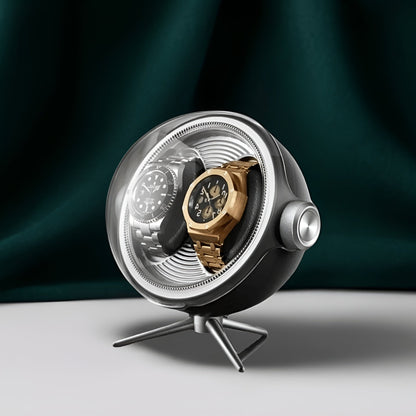 Dual Watch Winder with LED – Silent Rotation | CHRONVAULT™