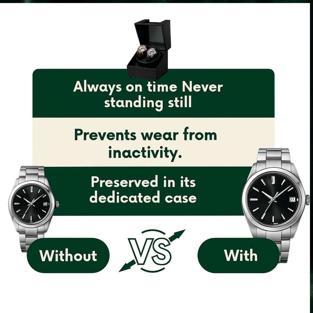 Dual Watch Winder – Leather Box with 2 Modes | CHRONVAULT™