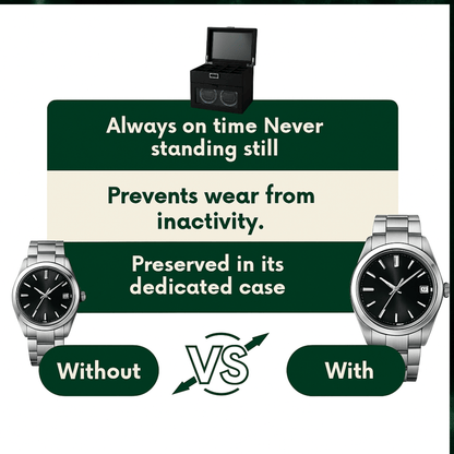 Luxury Double Watch Winder with 8 Storage Slots | CHRONVAULT™