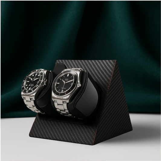 Watch Winder –  Leather Silent Rotation Box for 2 Watches | CHRONVAULT™